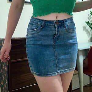 Denim miniskirt